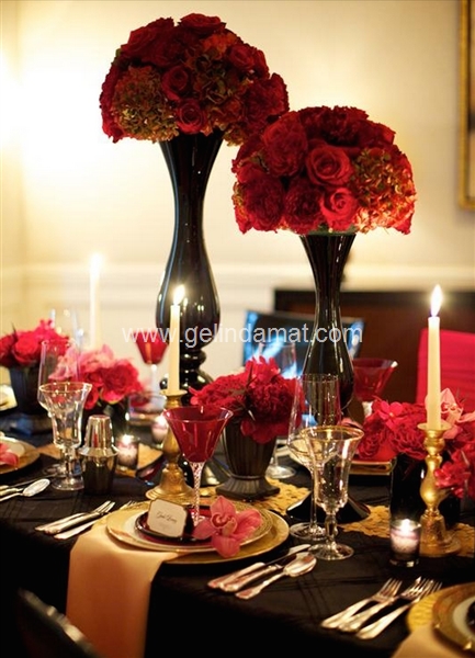 Dodia Events-kırmızı çiçek süsleme - Dodia Events organizasyon