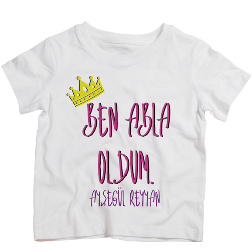 Ben Abla Oldum Baskılı İsme Özel Çocuk Tshirt - 1