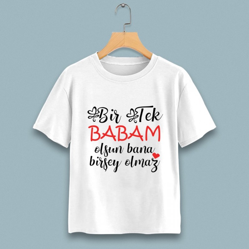 Bir tek babam olsun çocuk tshirt - 1