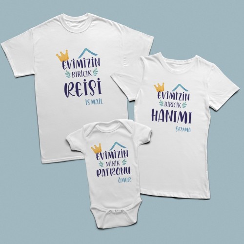 Evimizin reisi, evimizin hanımı ve minik patron 3lü aile set - 1