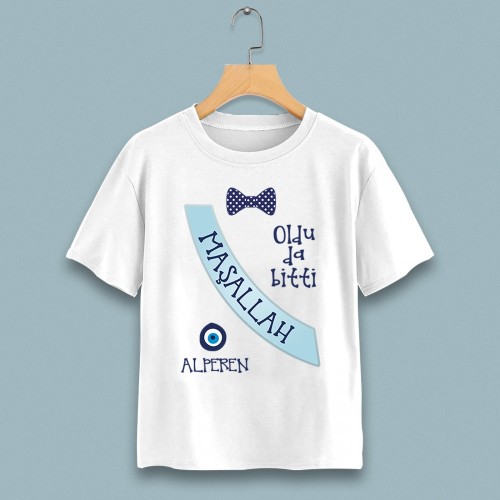 maşallah yazılı sünnet temalı çocuk tshirt - 1