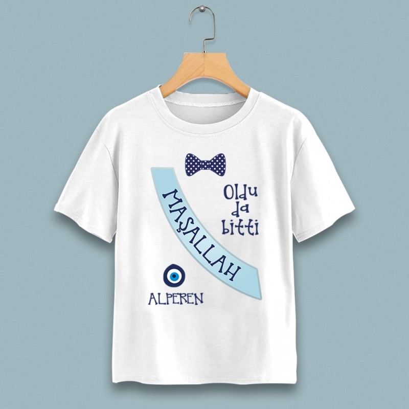 maşallah yazılı sünnet temalı çocuk tshirt - 1